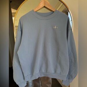Alo accolade crewneck seashell blue size small